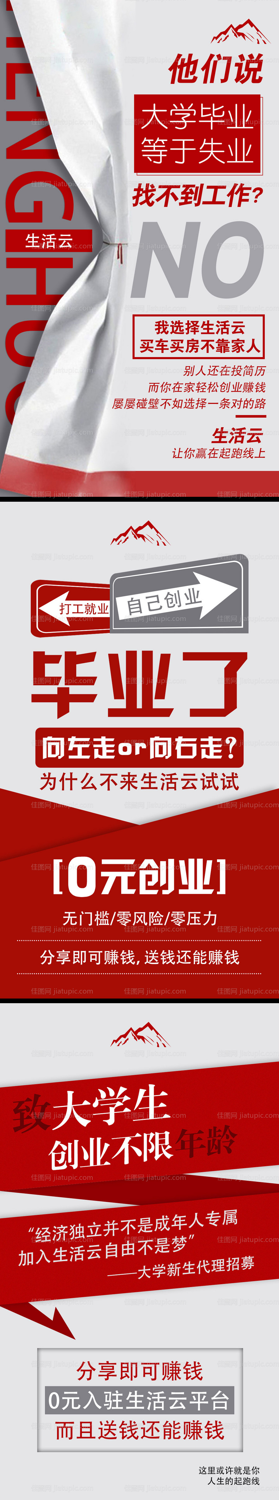 微商造势招商励志宣传海报-源文件