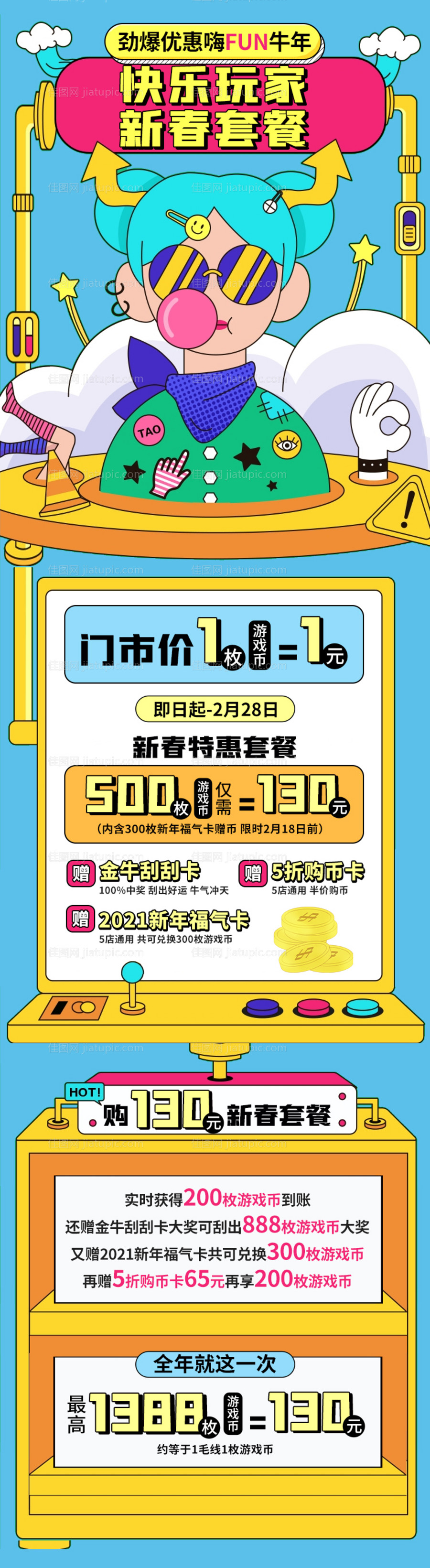 吃喝玩乐长图-源文件