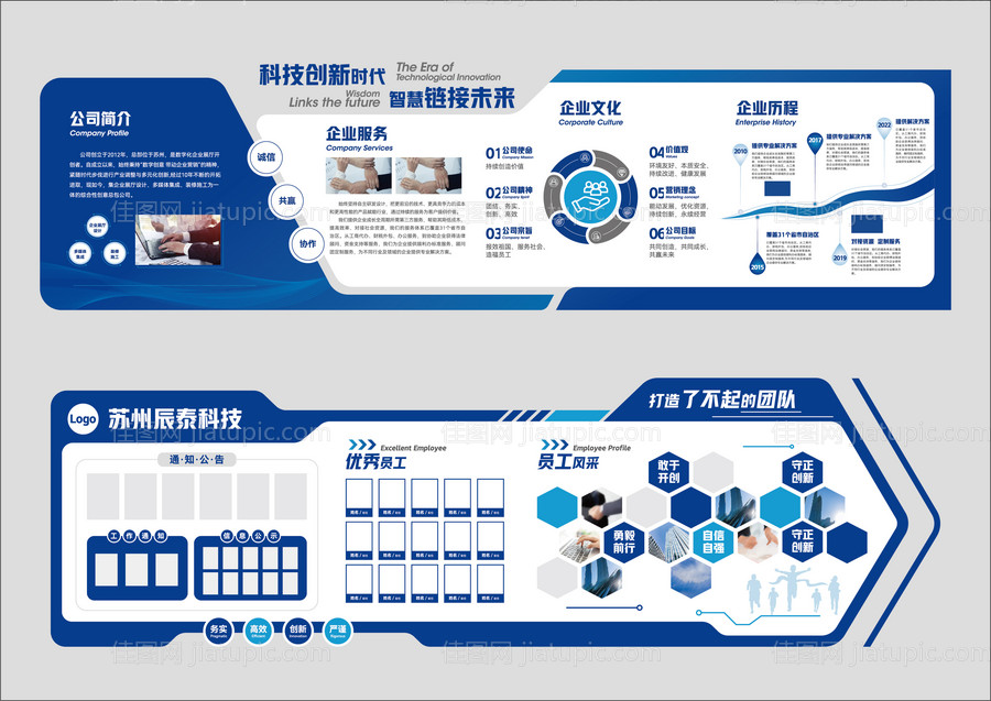 企业科技文化墙 -源文件