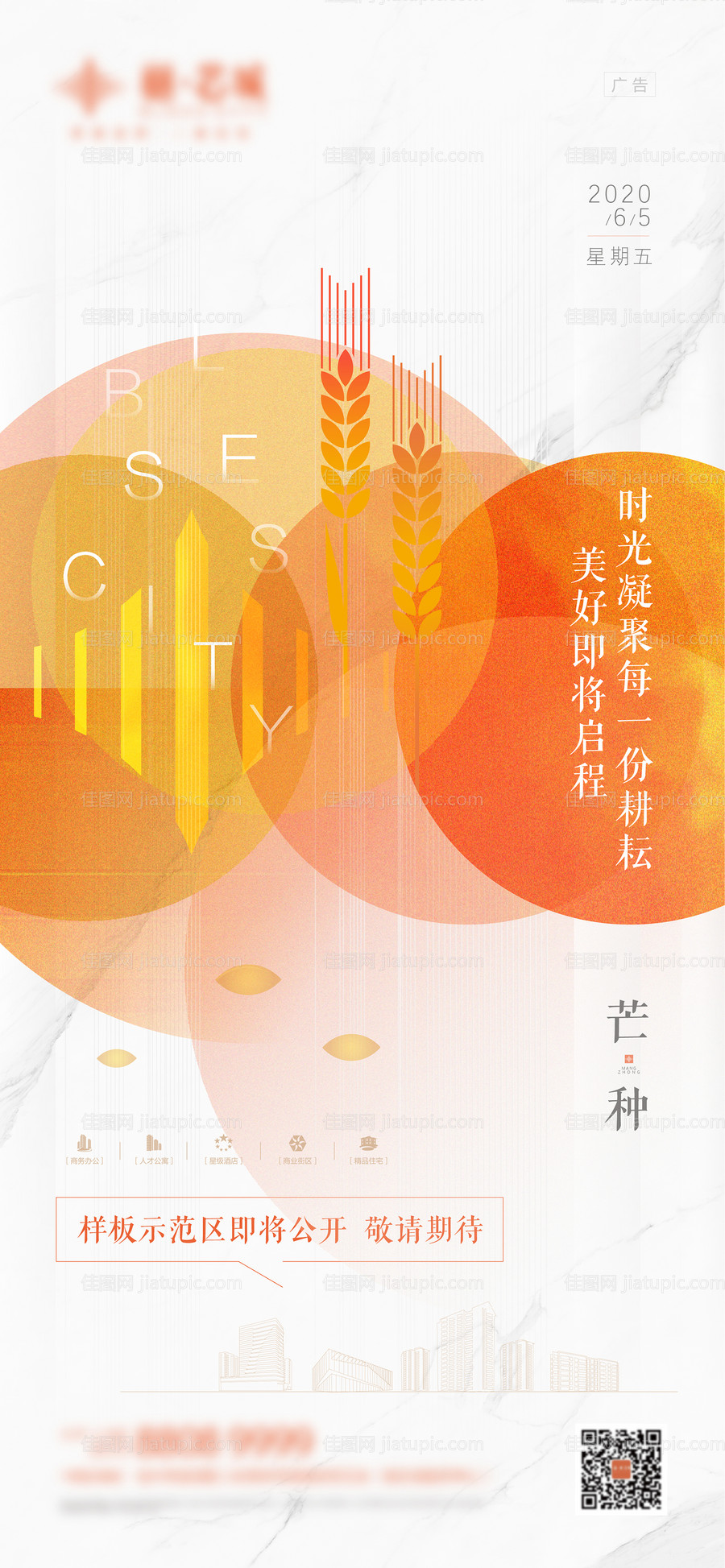 地产芒种节气微信单图-源文件