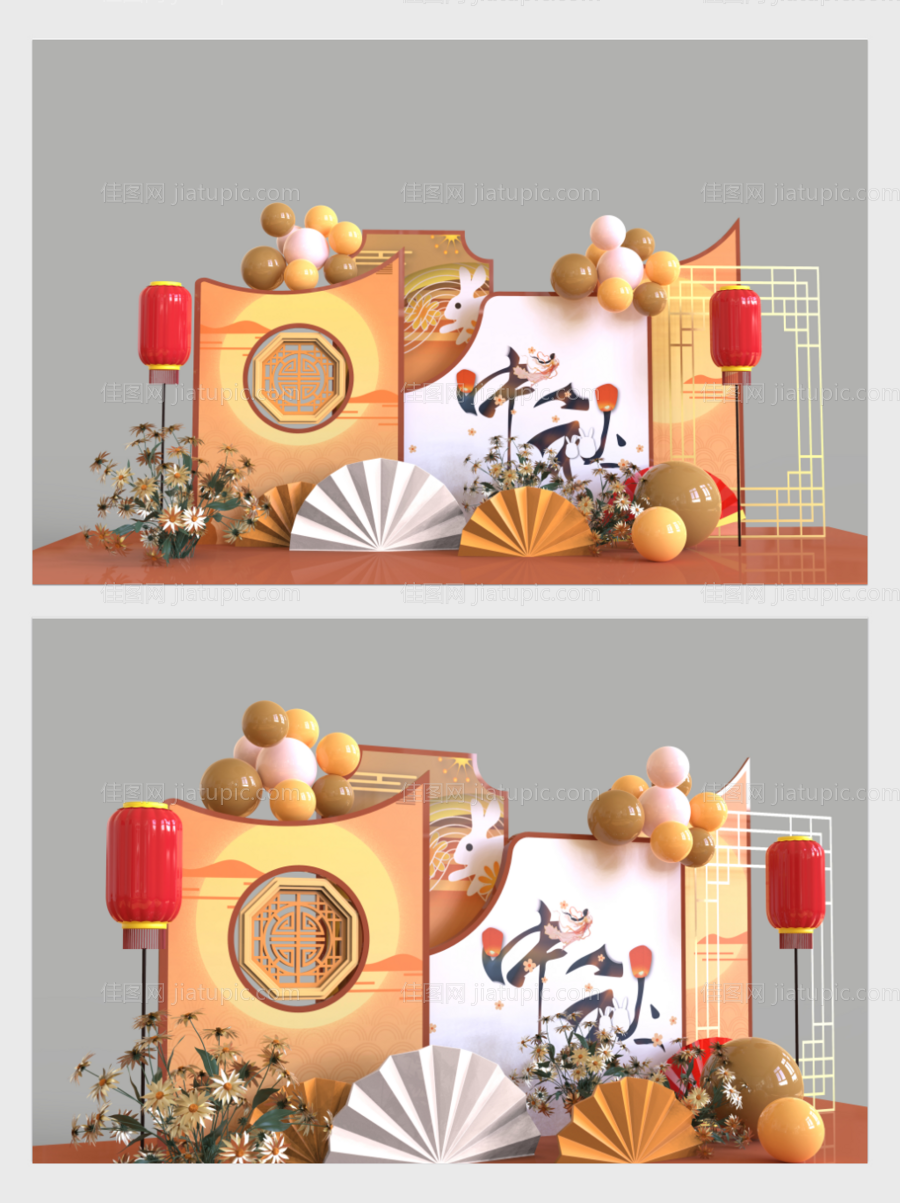 中秋节美陈设计-源文件
