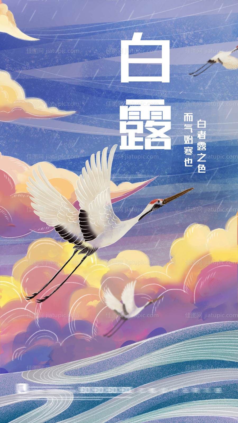 白露节气海报-源文件