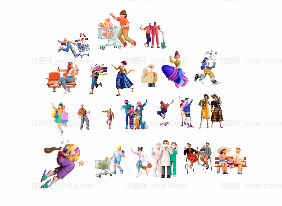 3D人偶立体素材合集-源文件