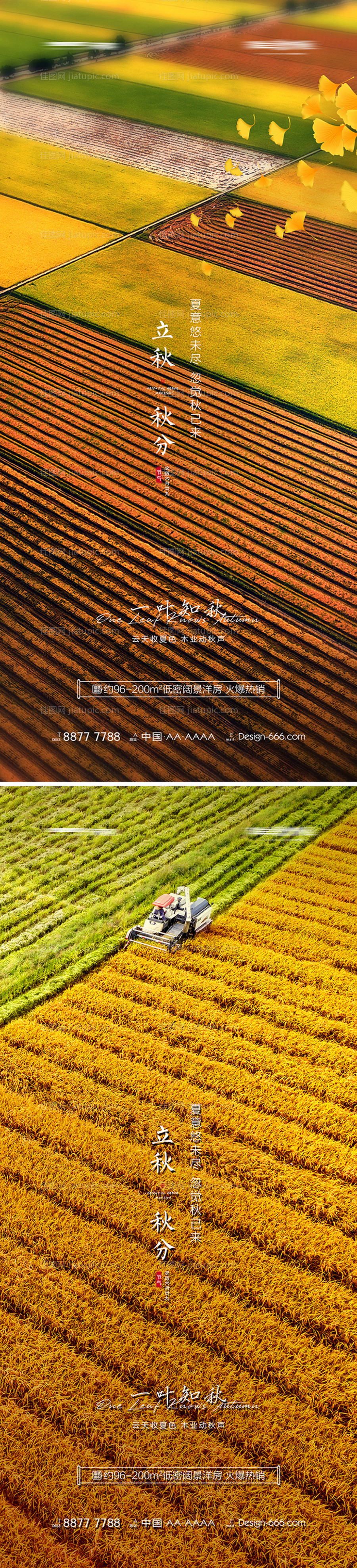 地产立秋秋分节气海报系列-源文件