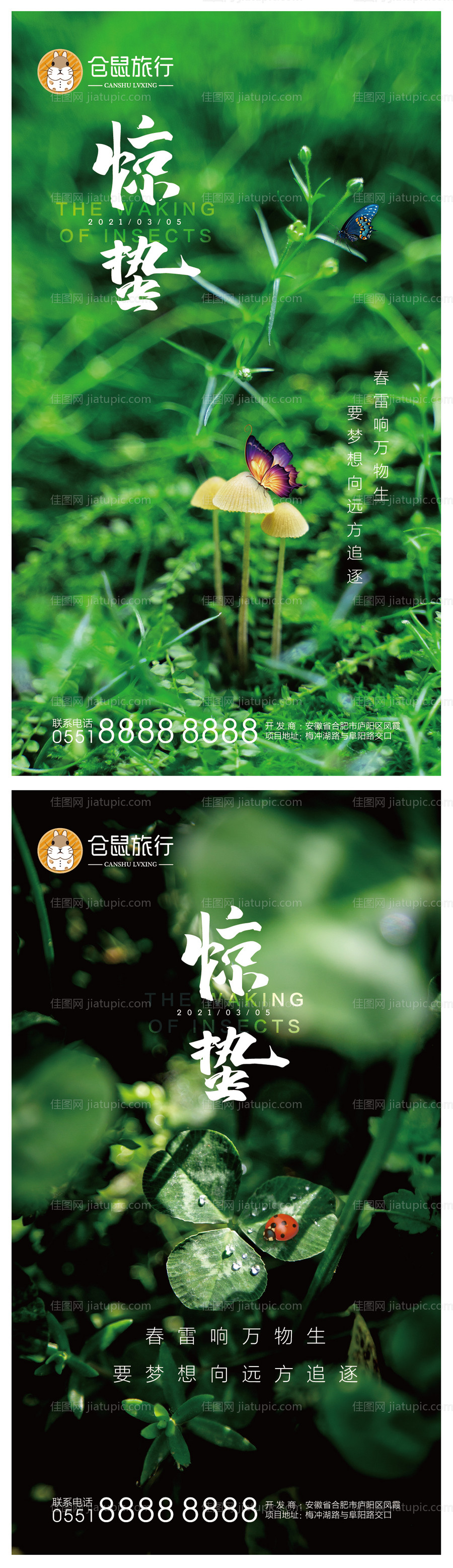 惊蛰节气系列海报-源文件