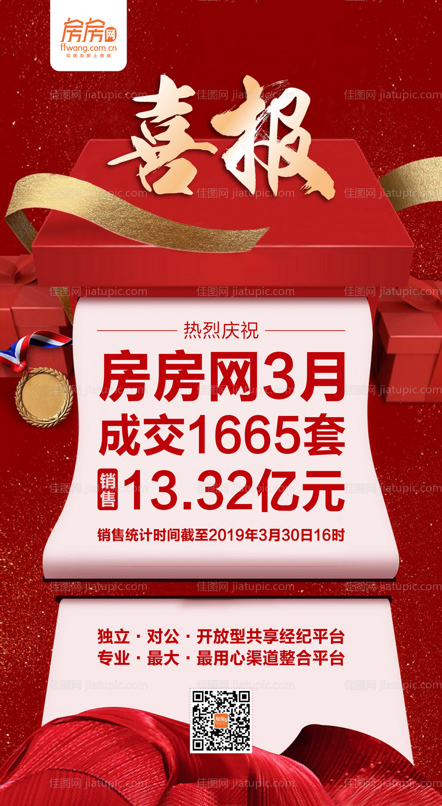 销售喜报地产微信海报-源文件