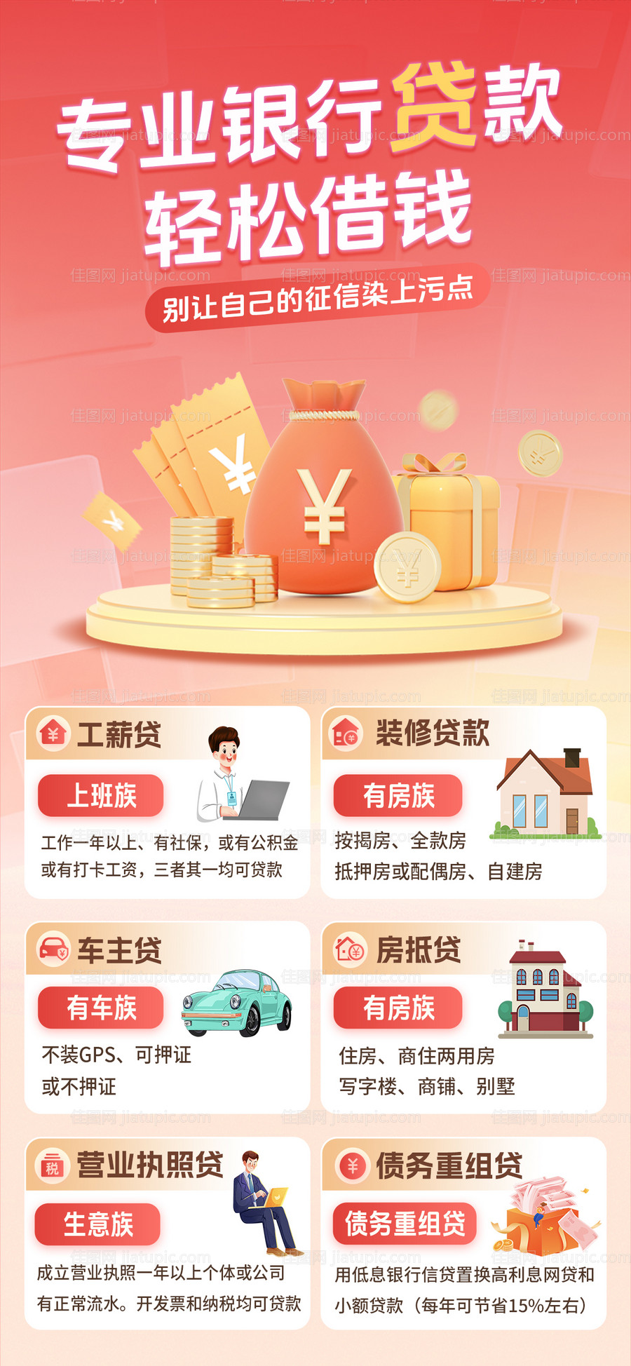 银行贷款海报-源文件