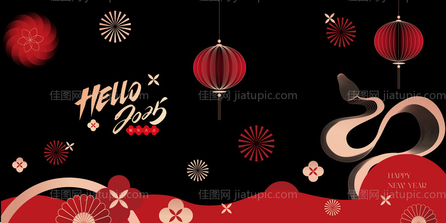 新年玻璃贴窗贴氛围包装-源文件