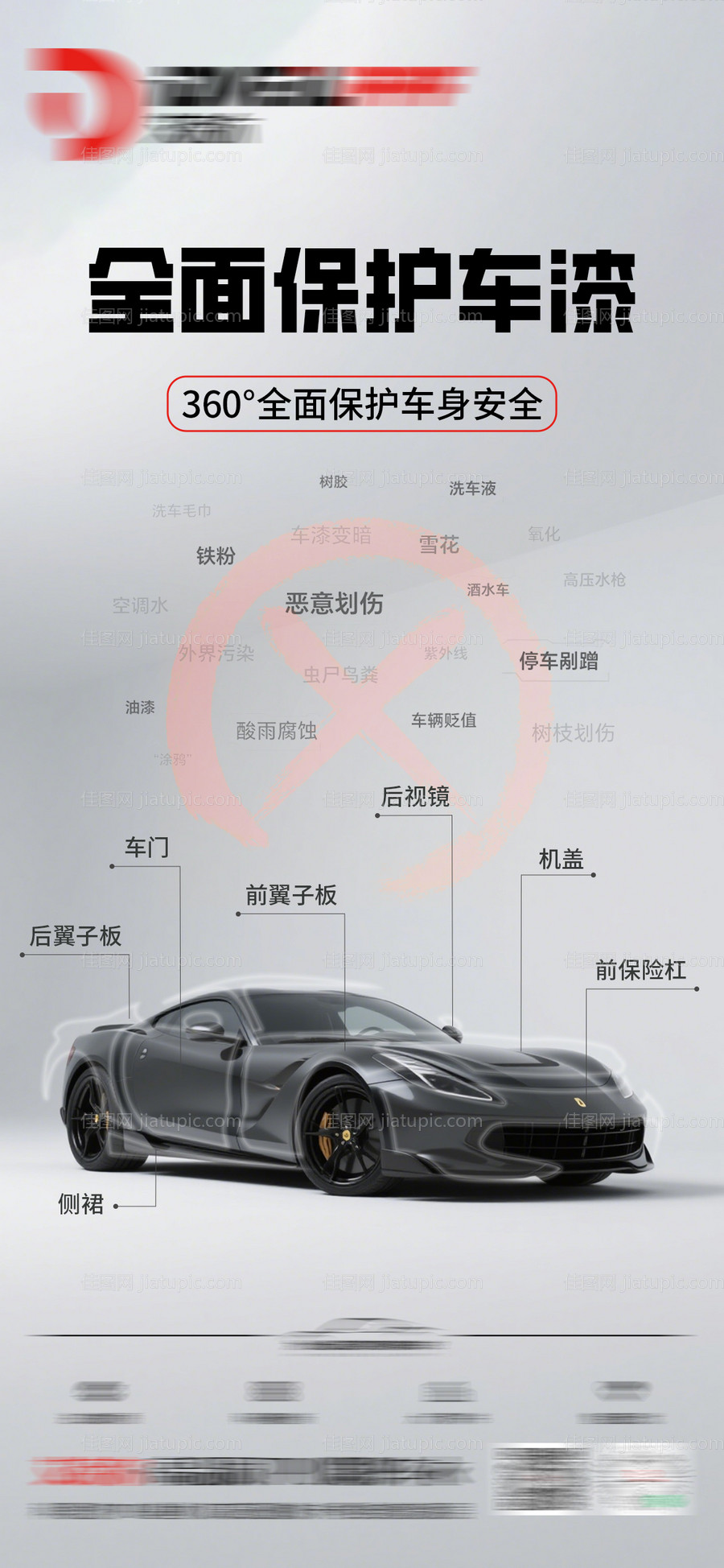 汽车隐形车衣海报-源文件