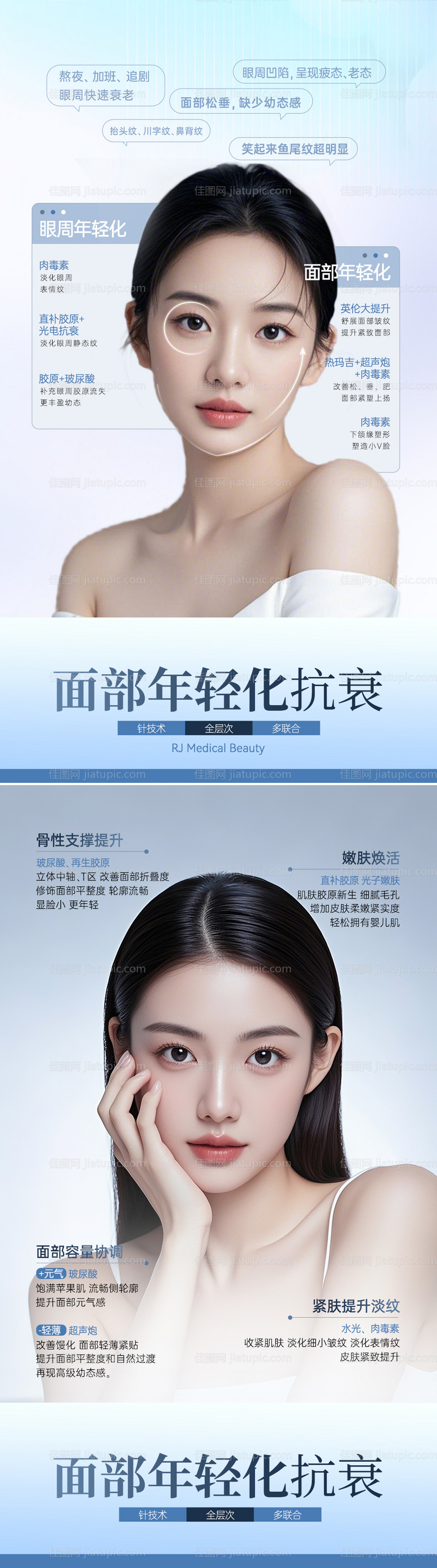 医美面部年轻化抗衰科普海报-源文件
