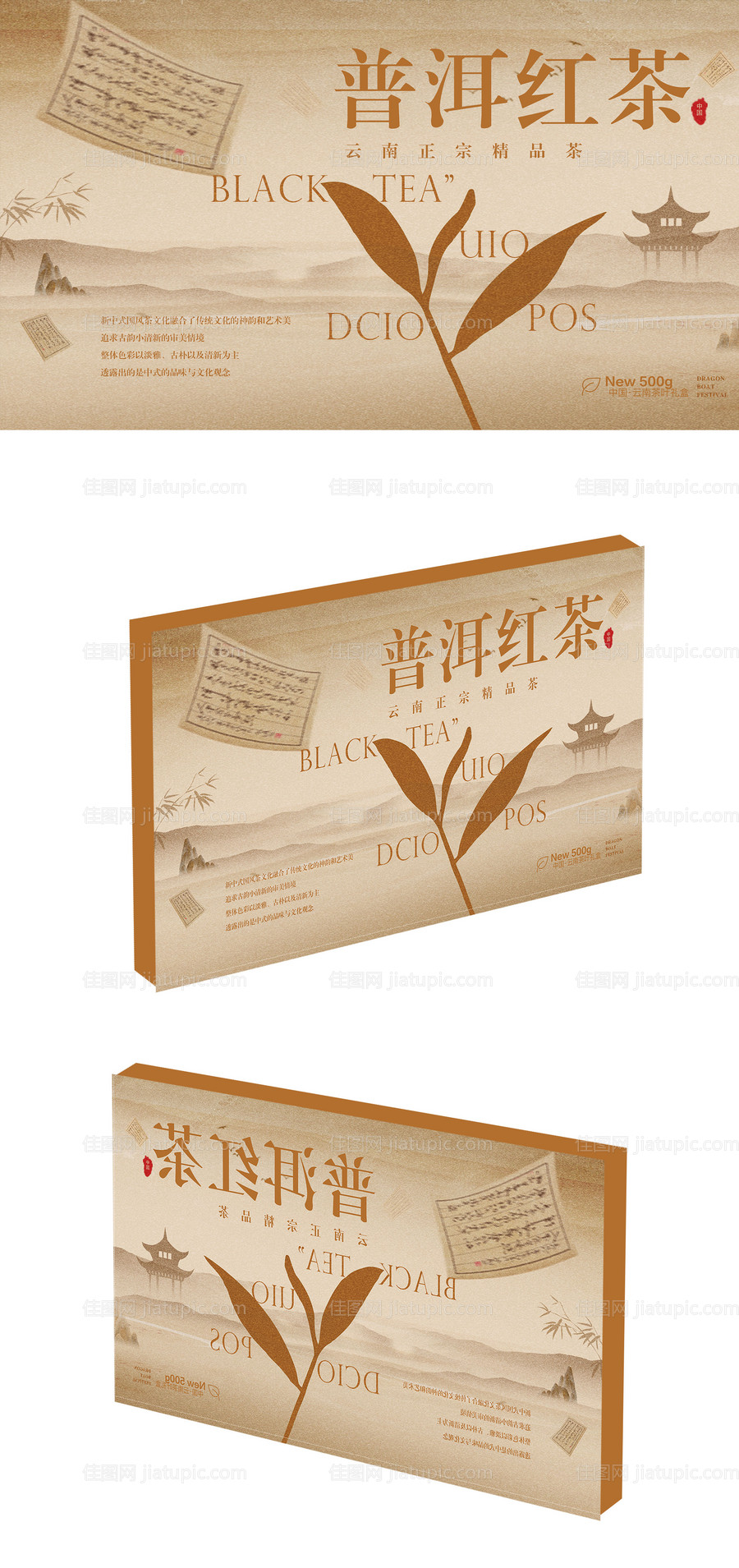 普洱红茶包装设计-源文件