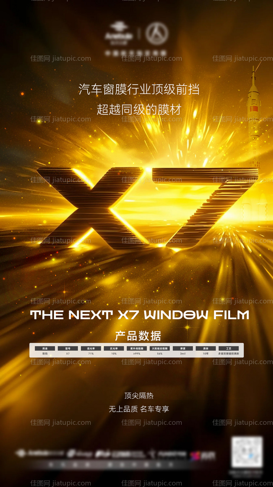 科幻光效汽车行业海报-源文件