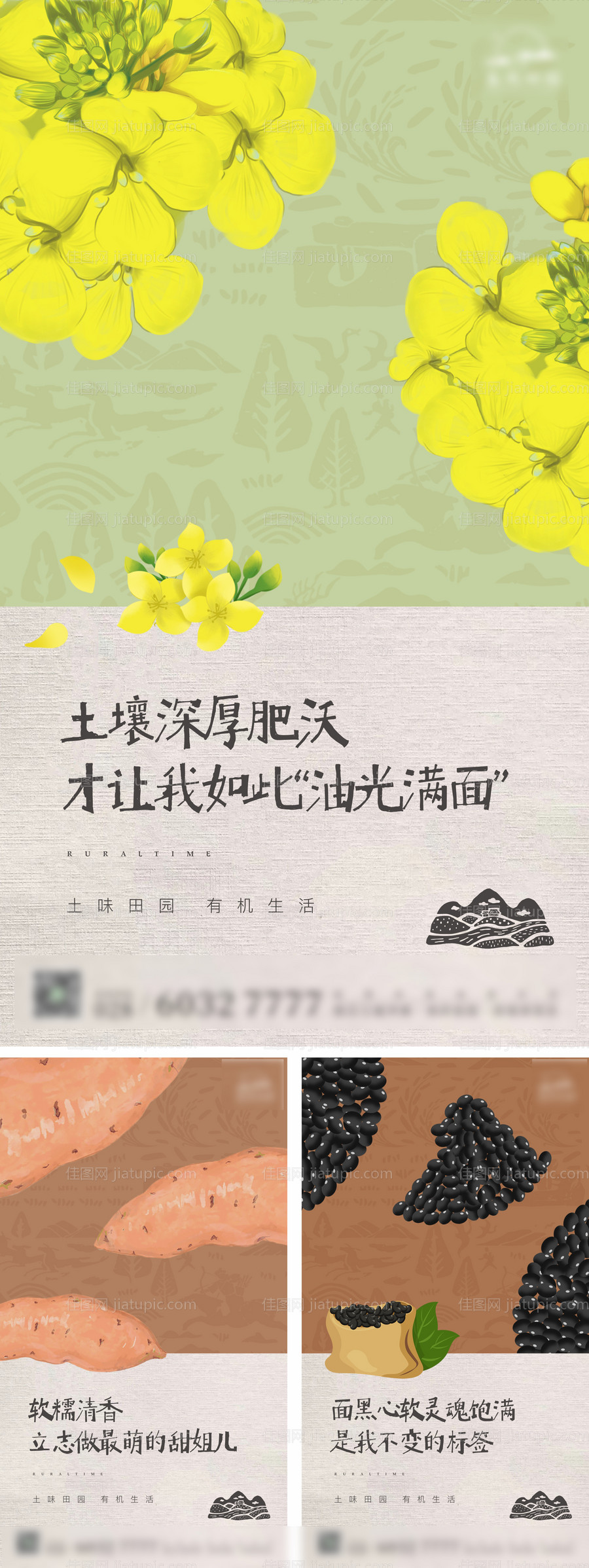 地产农作物文旅海报-源文件