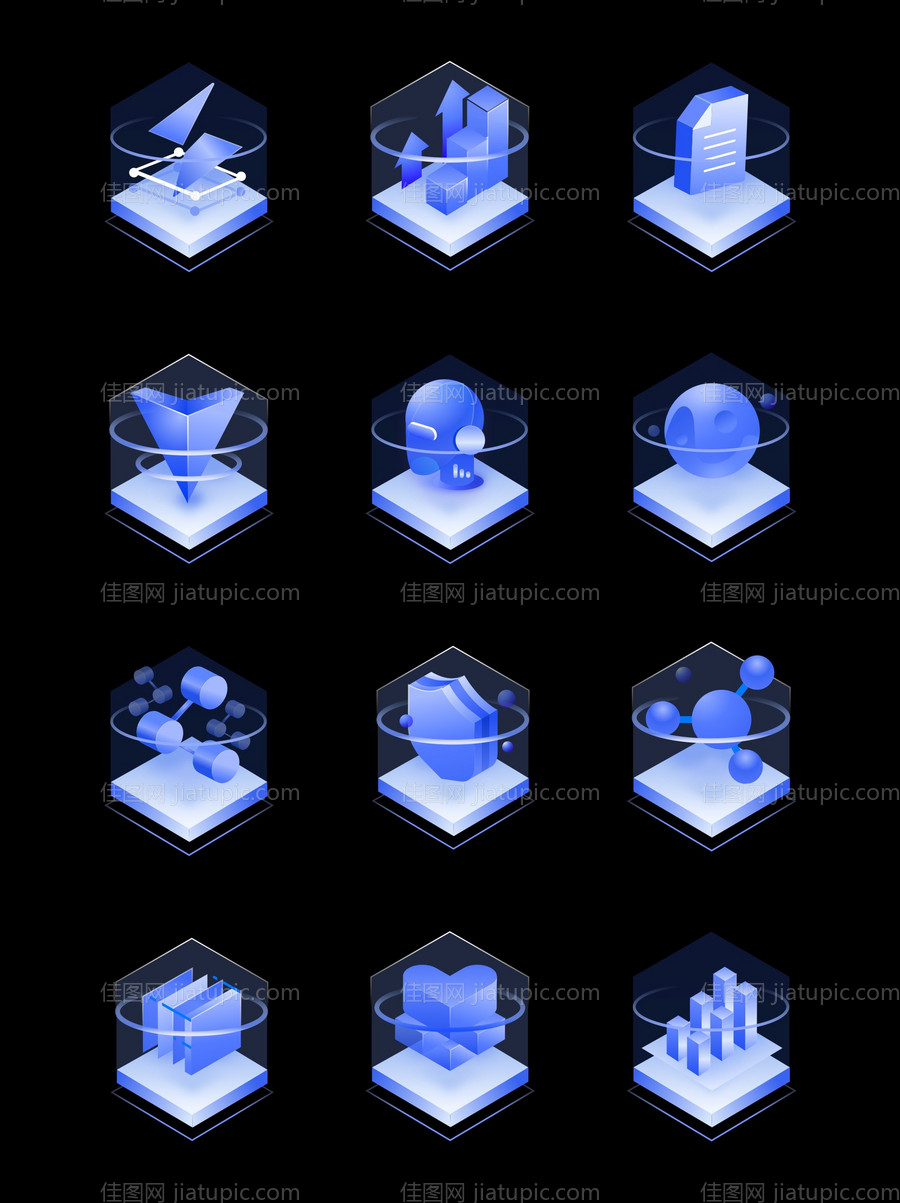 创意人工智能图标素材-源文件