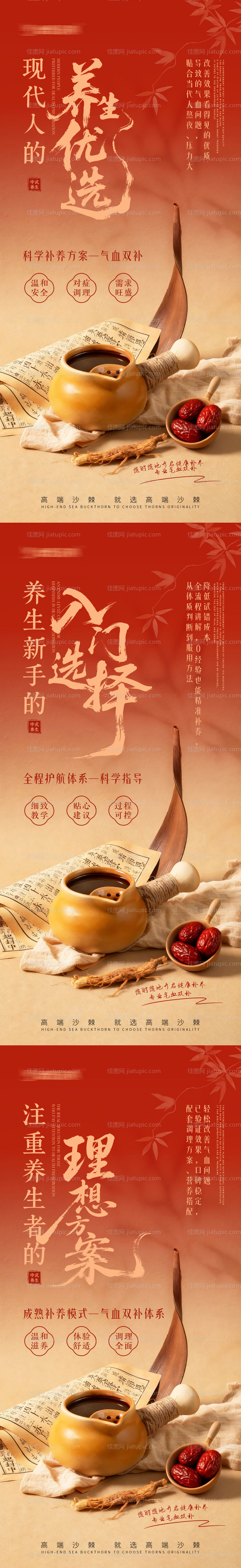 气血养生宣传海报-源文件