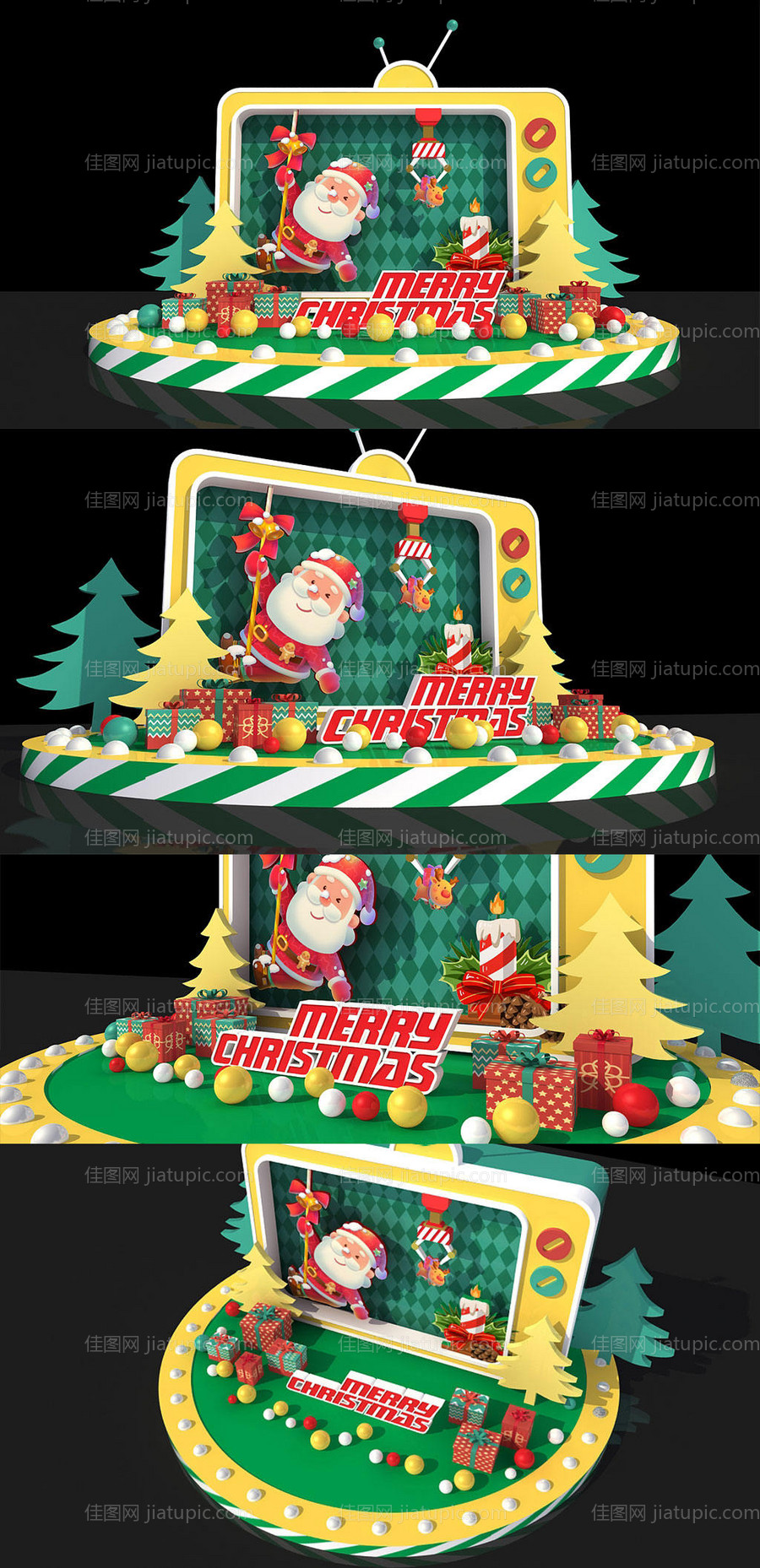 圣诞节氛围商场美陈-源文件