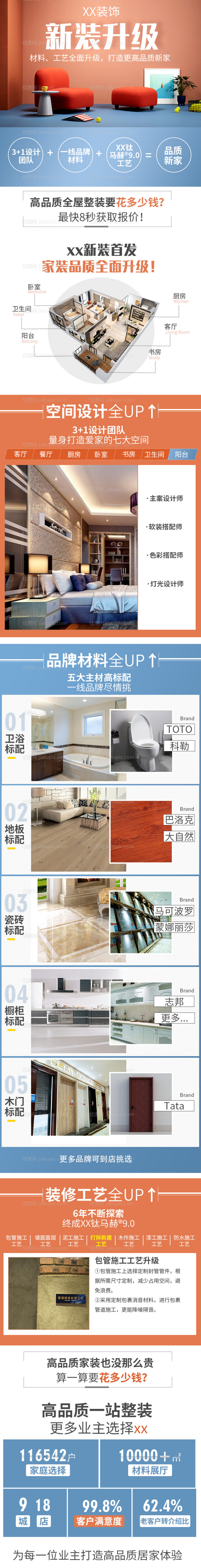 家装活动升级长图海报-源文件