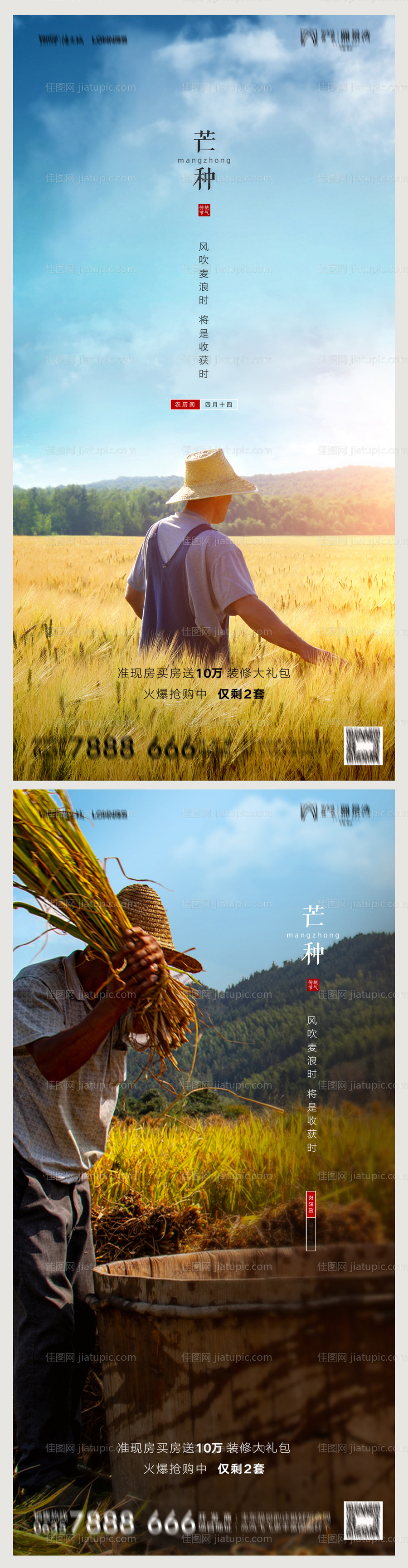 地产芒种海报-源文件
