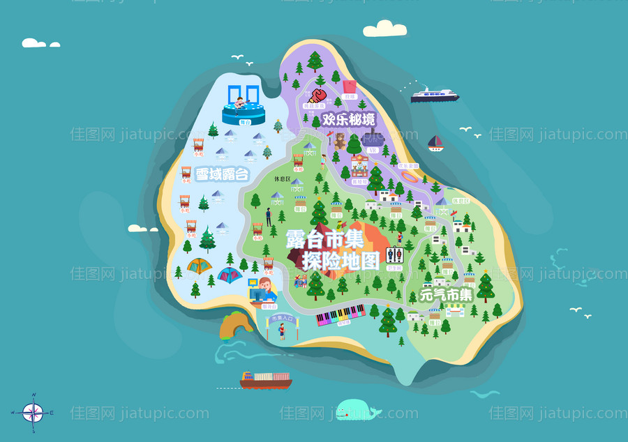 活动卡通地图-源文件