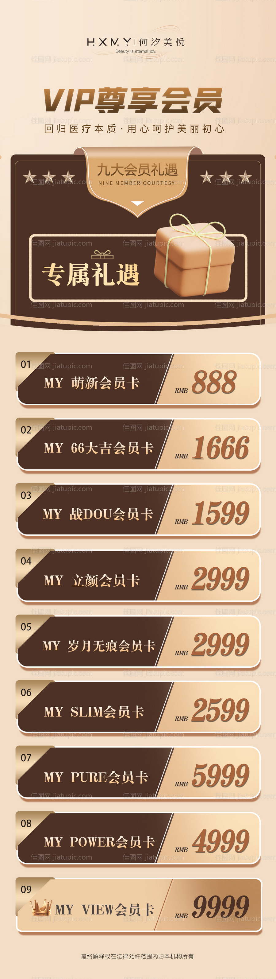 VIP会员尊享权益长图海报-源文件