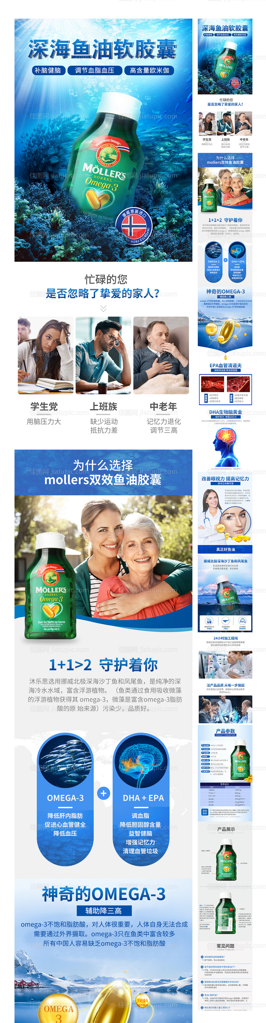 挪威深海鱼油胶囊宝贝详情页-源文件