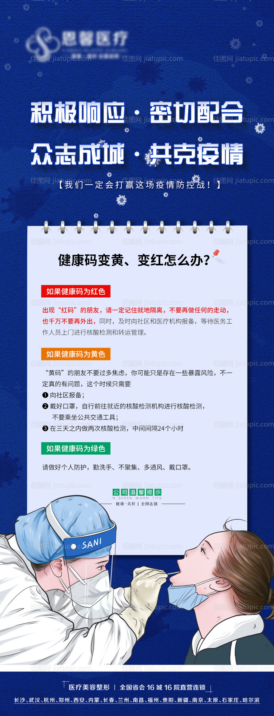 疫情防控健康码常识宣传展架-源文件