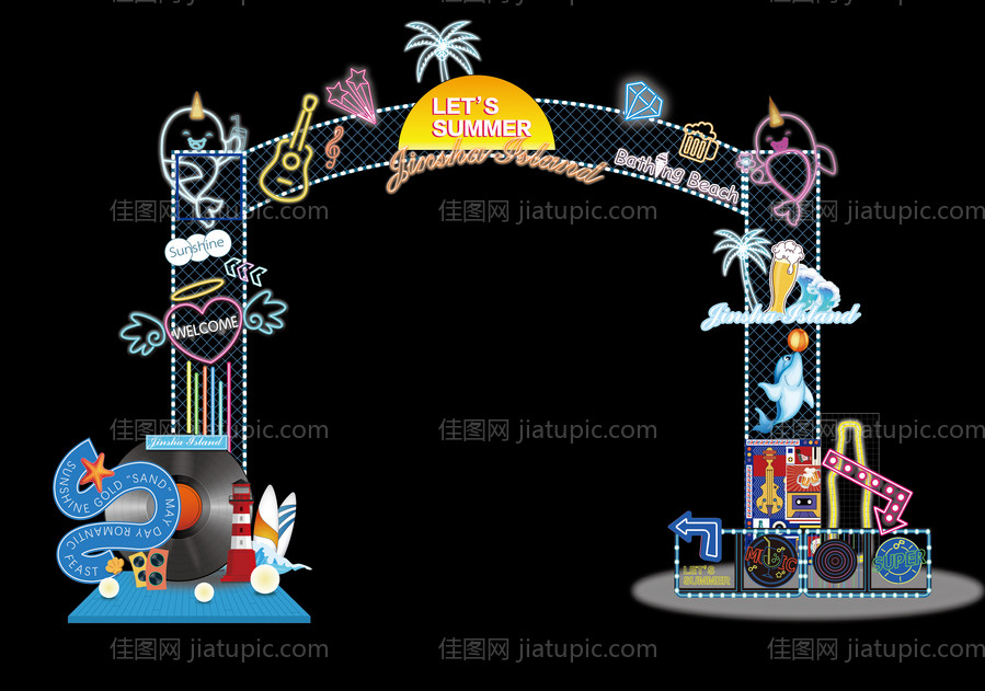 啤酒节音乐节龙门设计-源文件