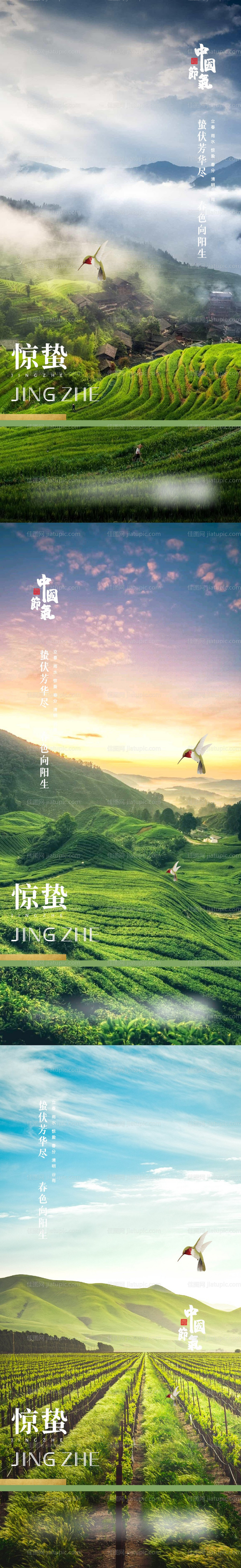 地产惊蛰节日节气刷屏系列稿-源文件