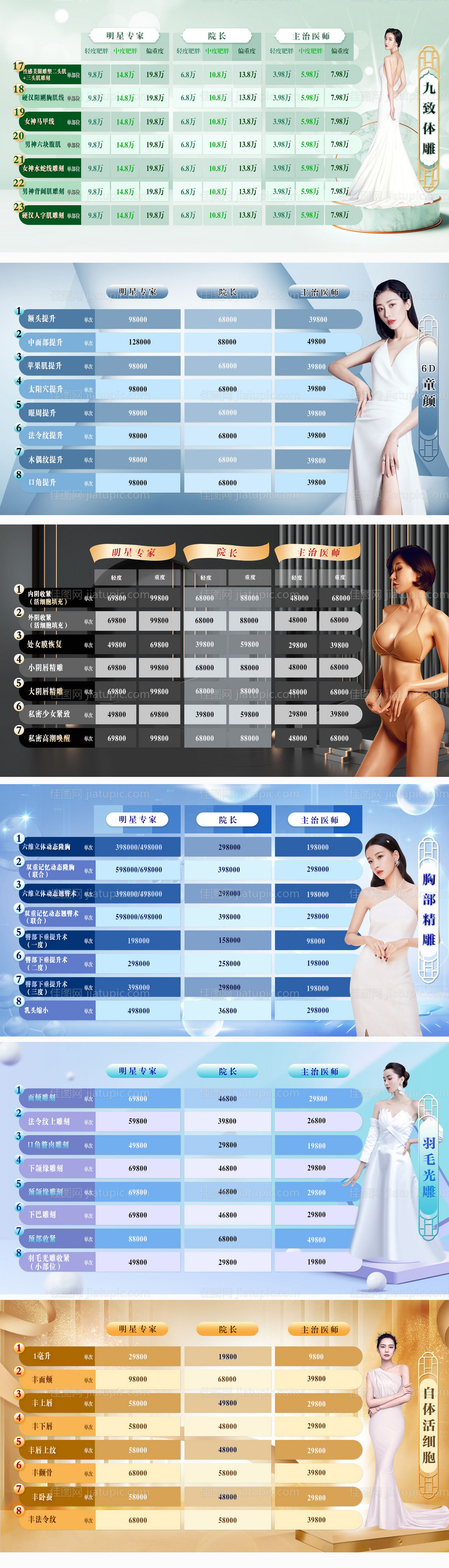 医美项目价格表-源文件