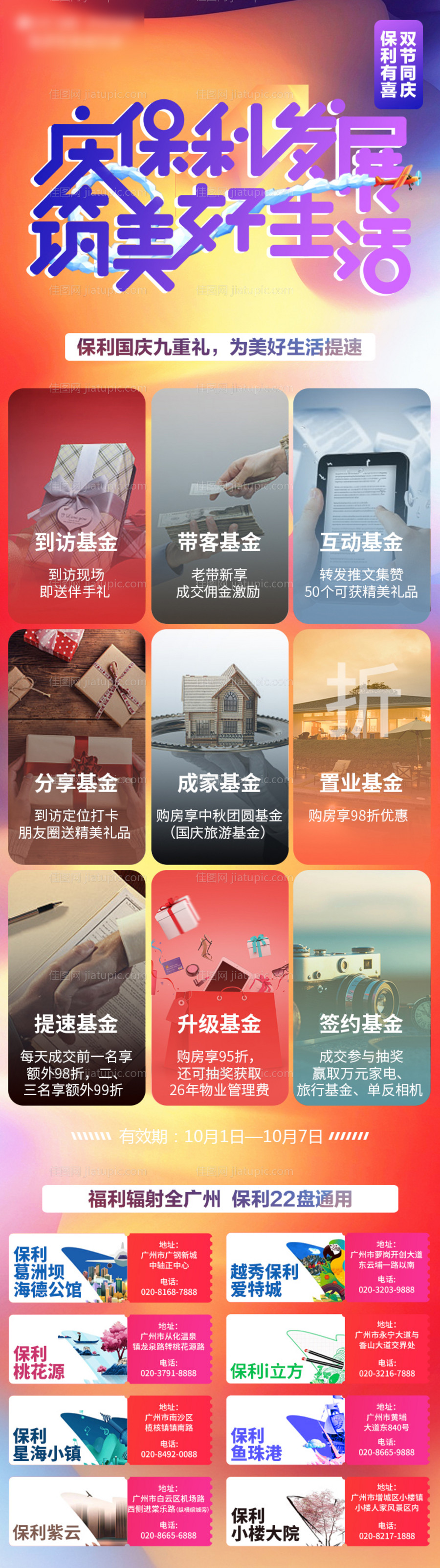 地产国庆节九重礼海报-源文件