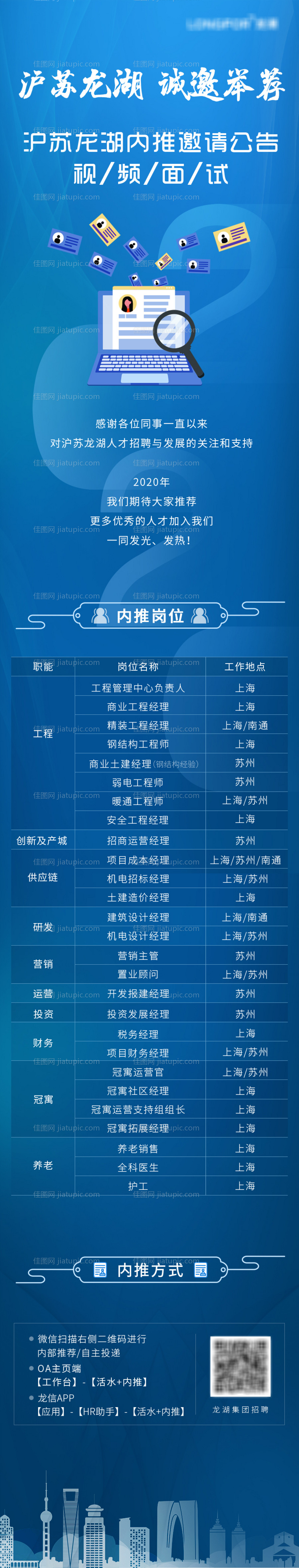 招聘长图移动端海报-源文件