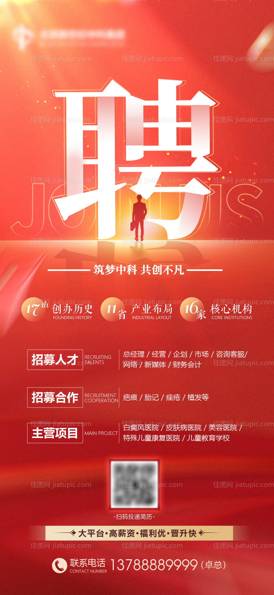 招聘海报人才招募大气招聘-源文件