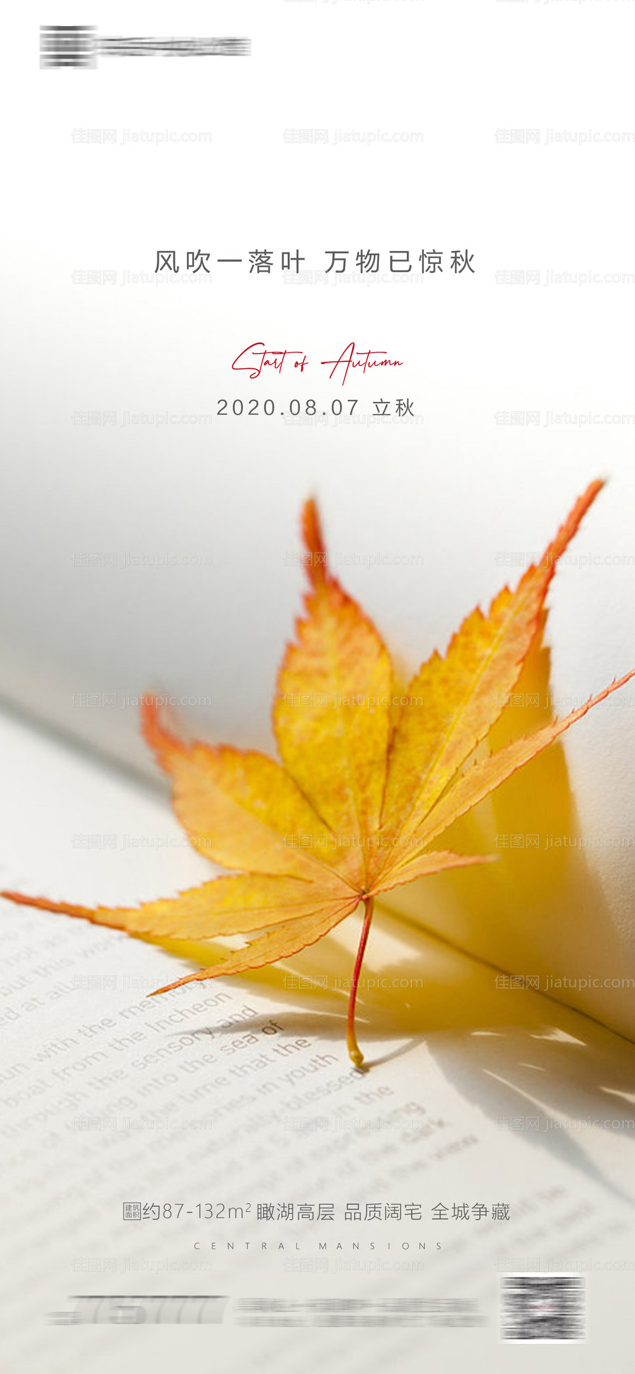 地产立秋节气海报-源文件