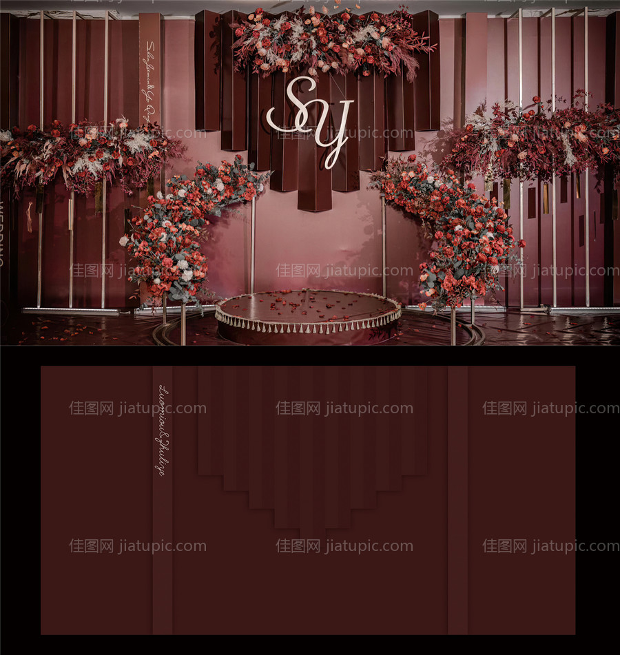 婚礼舞台活动展板-源文件