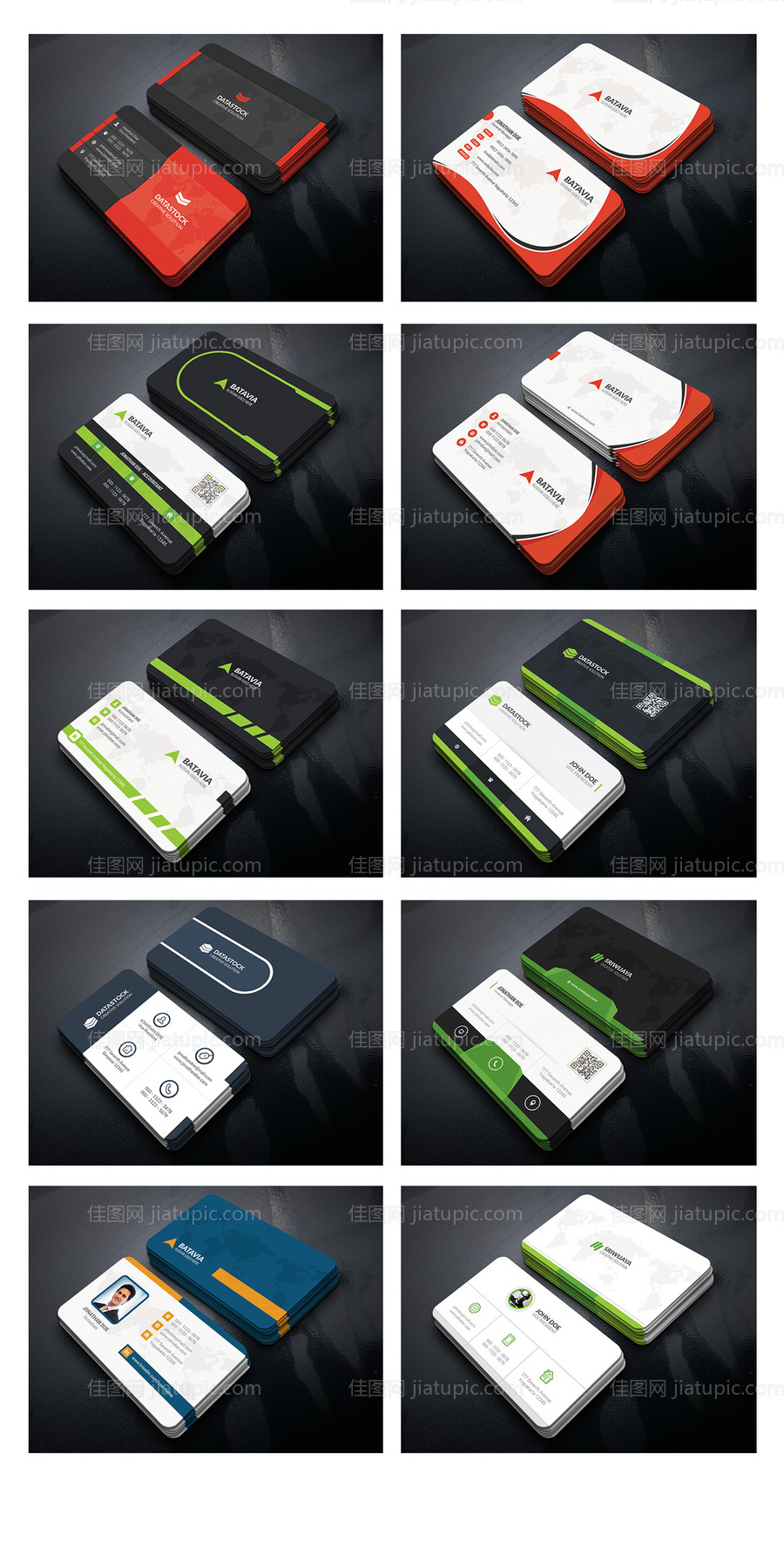 欧美风时尚简约商务企业名片-源文件