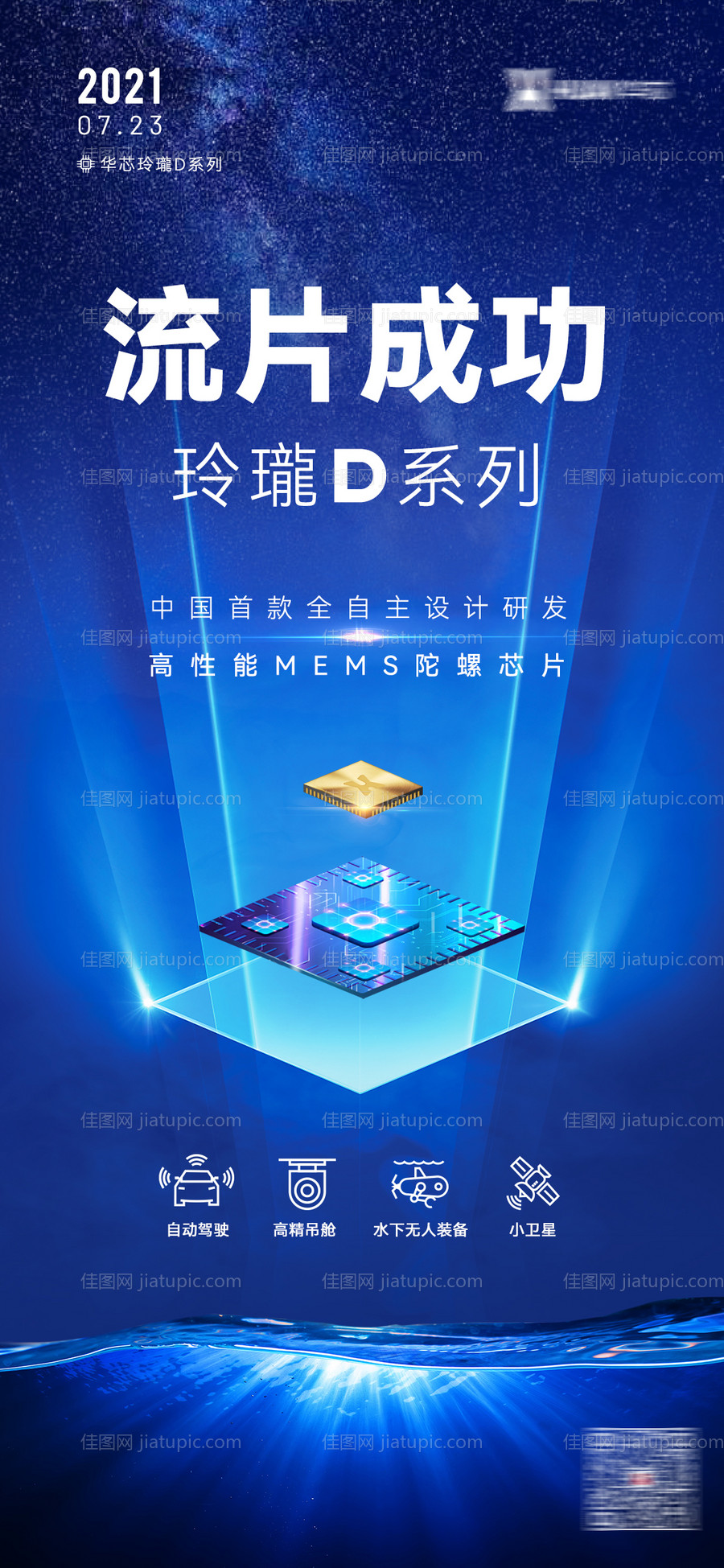 芯片流片科技半导体MEMS传感器海报-源文件