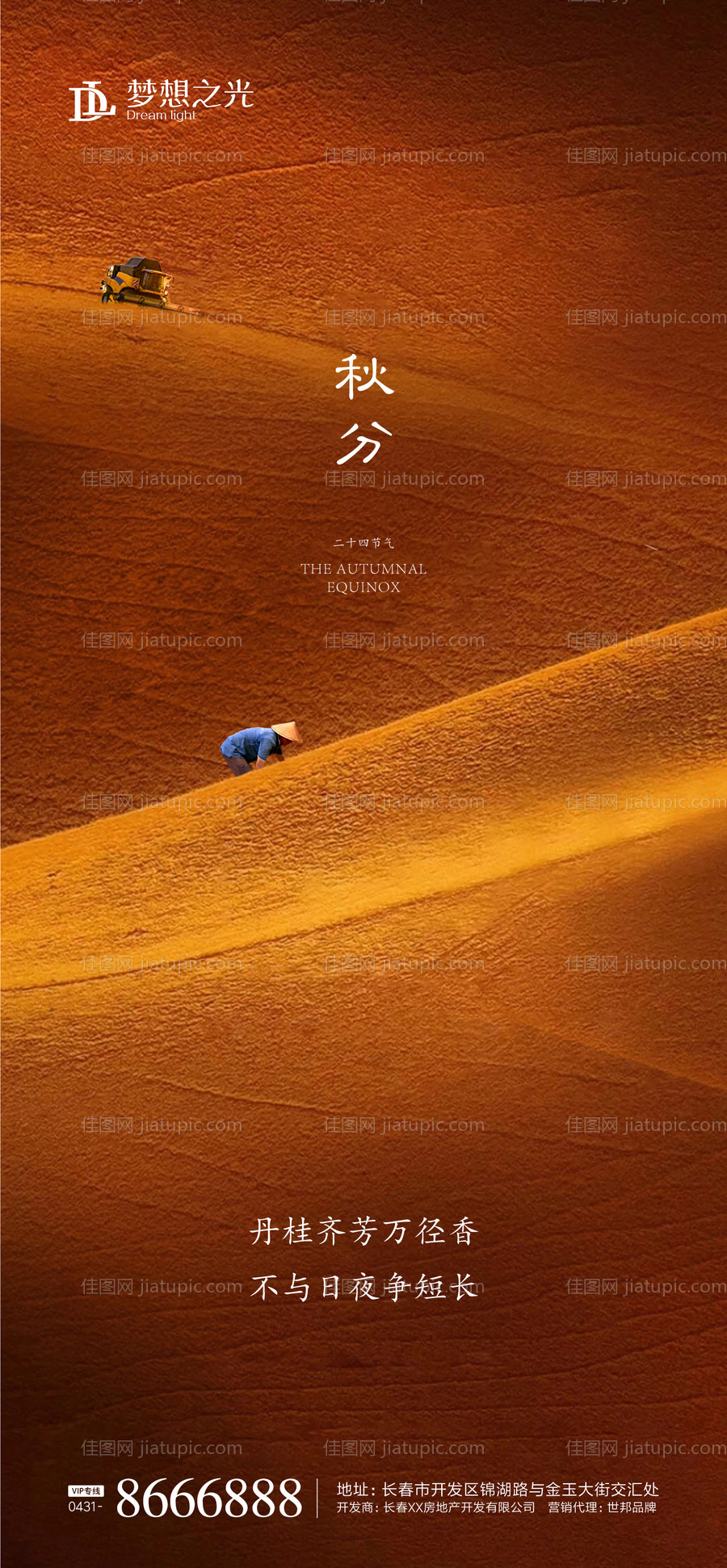 二十四节气秋分秋天海报-源文件