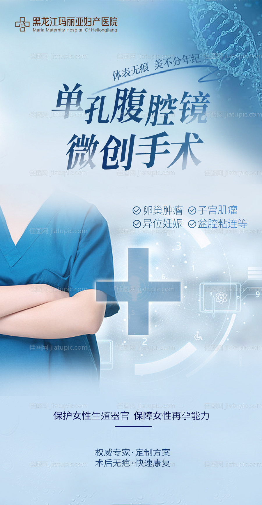 腹腔镜手术微创宣传海报-源文件