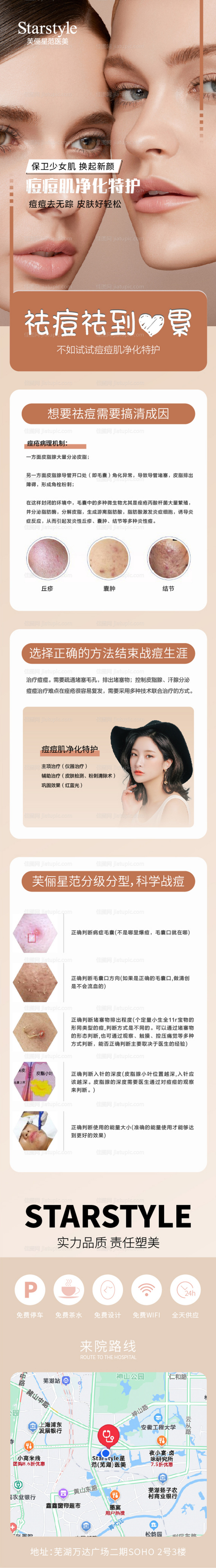 医美祛痘人物详情页长图-源文件