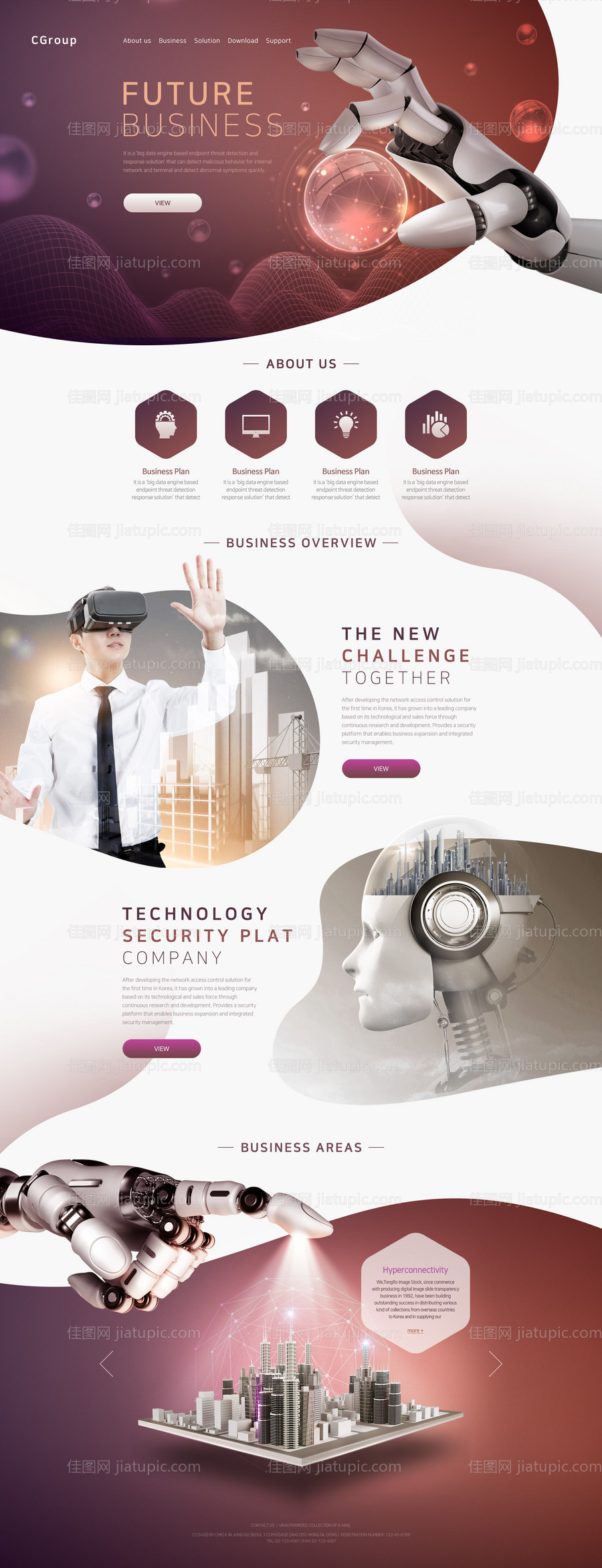 人工智能科技机器人网页设计-源文件