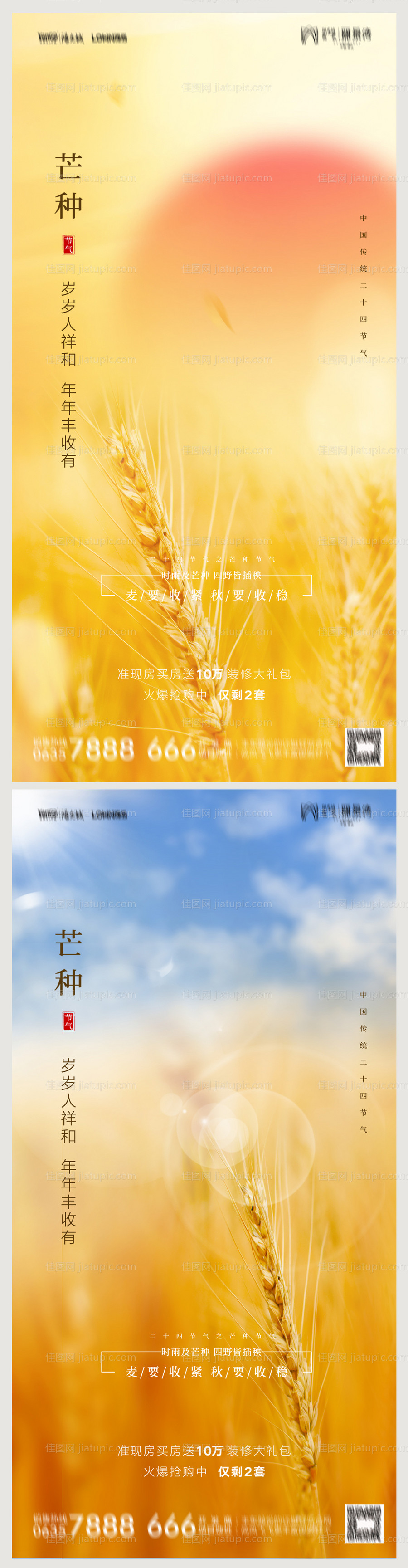 地产芒种海报-源文件