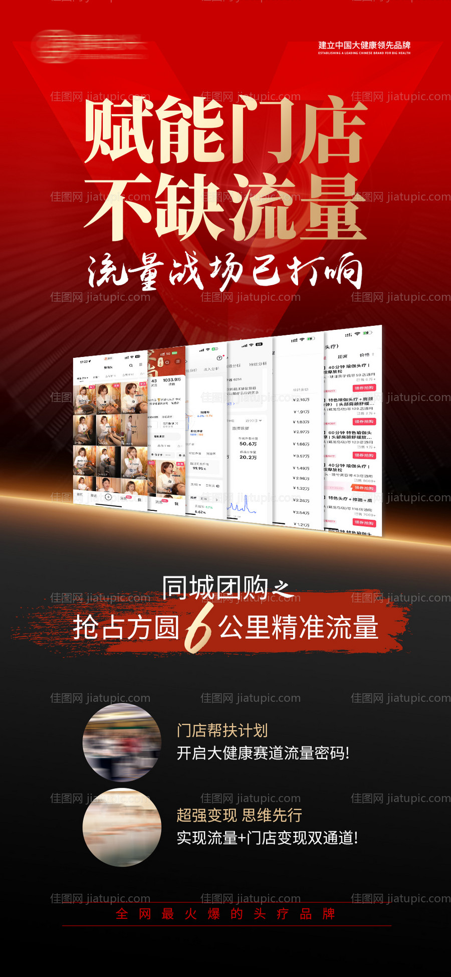 大健康养生头疗招商加盟海报-源文件