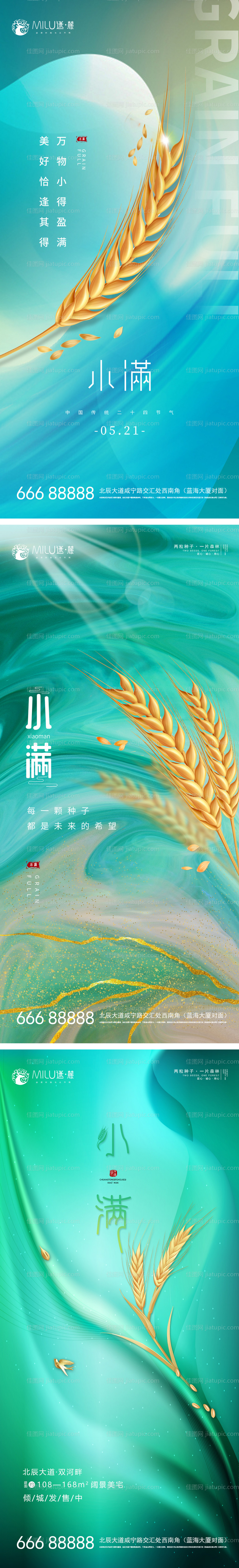小满节气系列海报-源文件