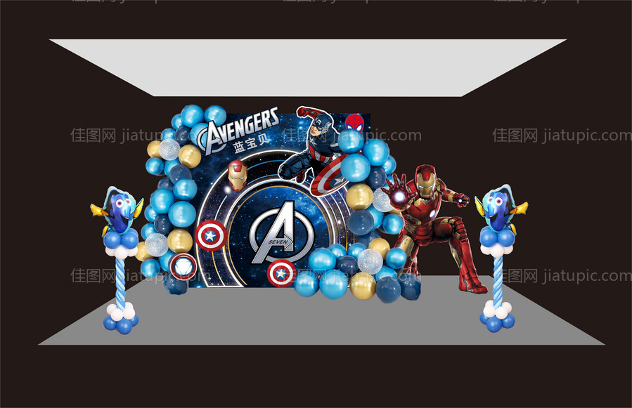 美国队长漫威生日派对 -源文件